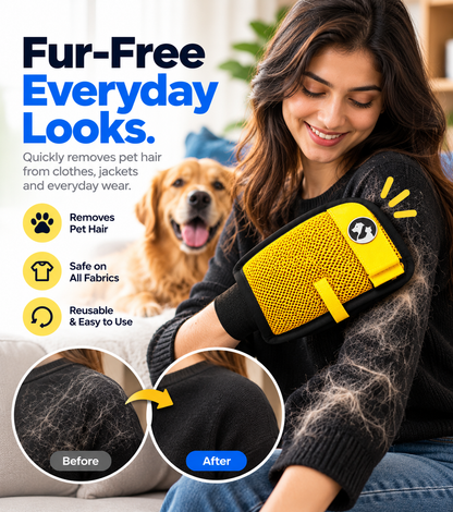 Pet Hair Remover Glove – Reusable Fur Cleaning Glove for Sofa, Bed & Car (Pack of 2)
